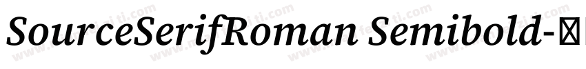 SourceSerifRoman Semibold字体转换